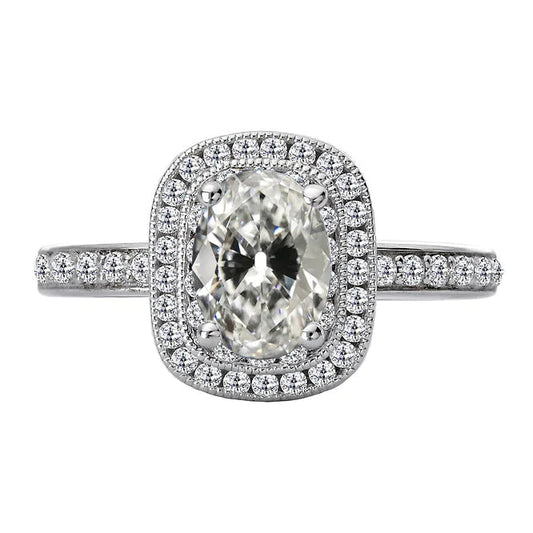 natural round diamond 8ct ring front view