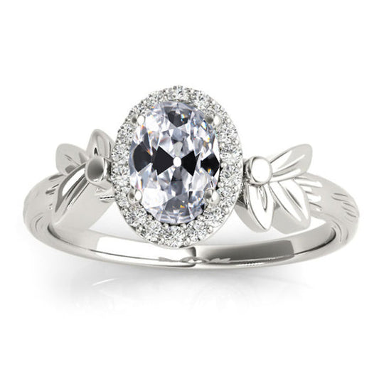 natural round diamond 4ct ring front view