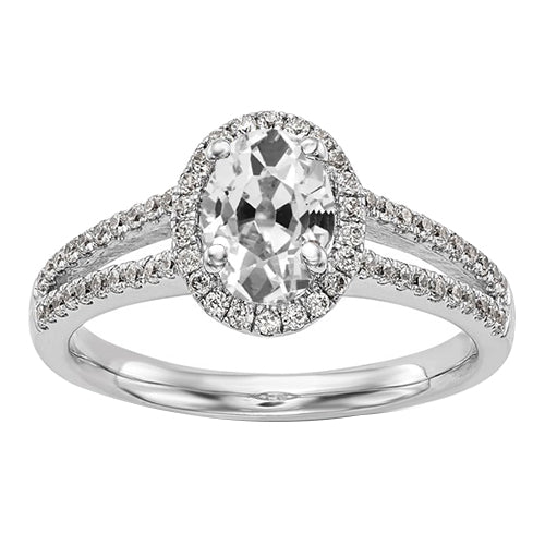 natural round diamond 5ct ring front view