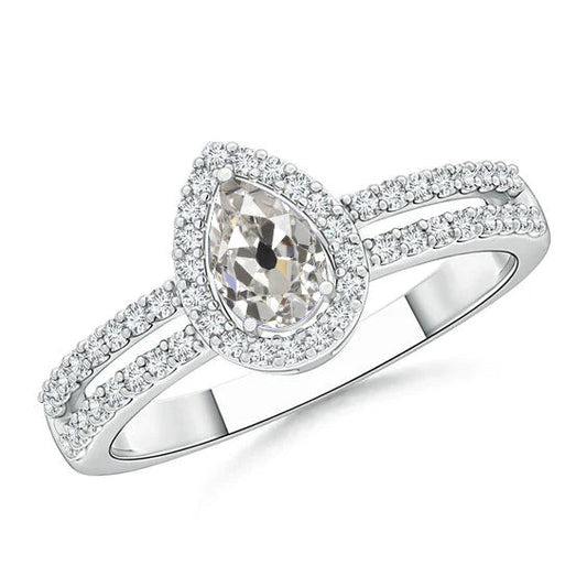 natural round diamond 3ct ring front view