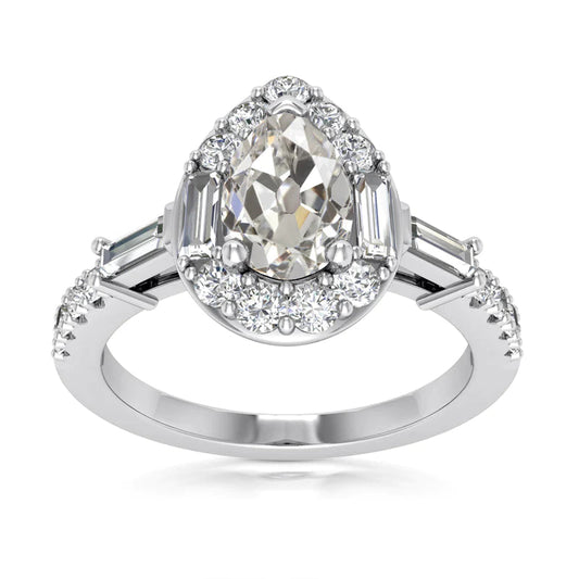 natural round diamond 4.15ct ring front view