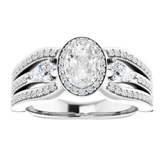 natural round diamond 6.75ct ring front view