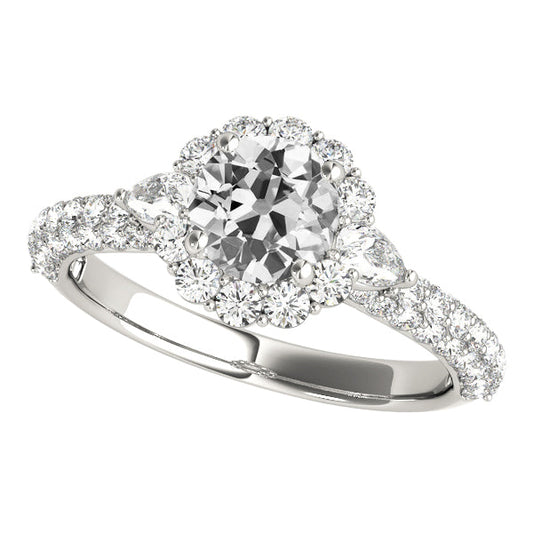 natural round diamond 5.50ct ring front view