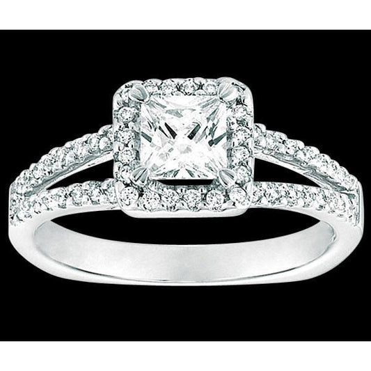 natural round diamond 2.25ct ring front view