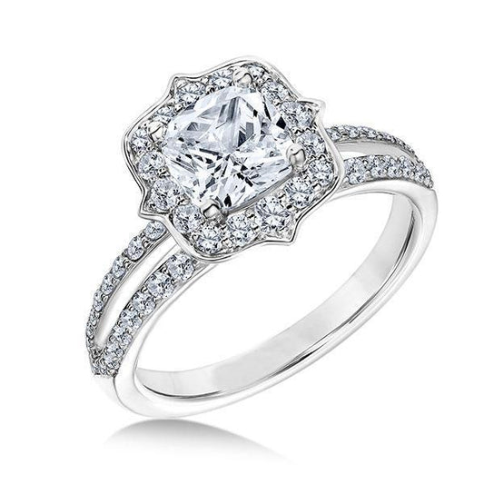 natural round diamond 2.75ct ring front view
