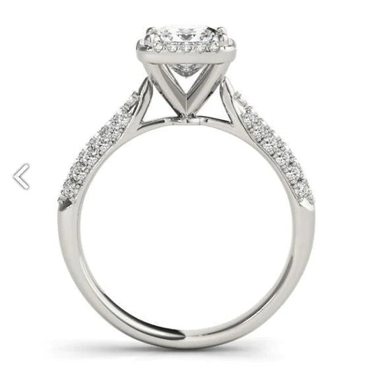 natural round diamond 1.75ct ring side angle