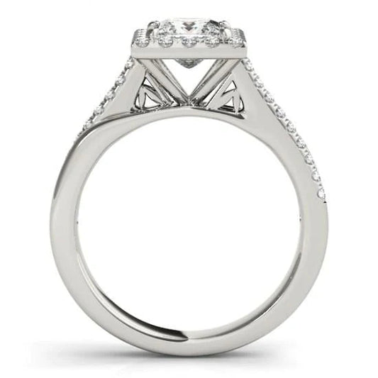 natural round diamond 1.50ct ring side angle