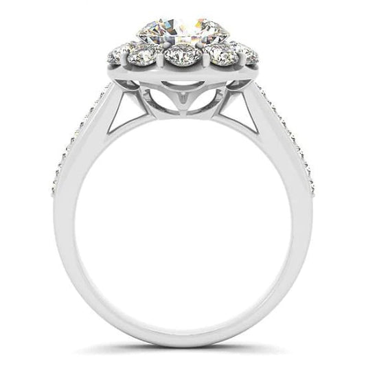natural round diamond 2.75ct ring side angle