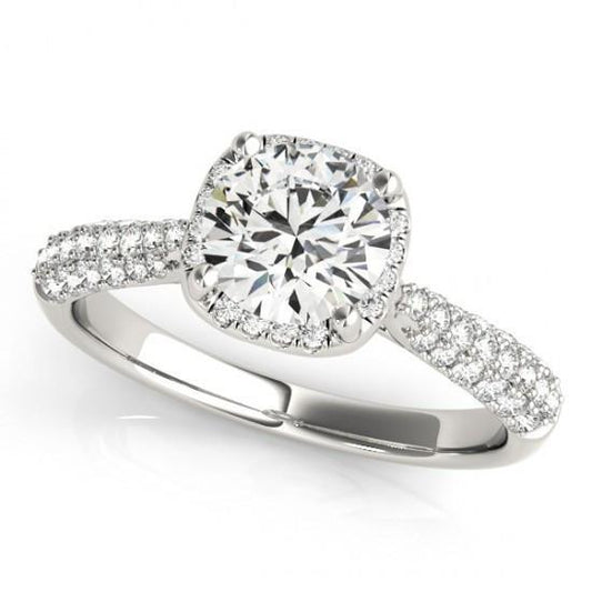 natural round diamond 1.50ct ring front view