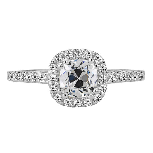 natural round diamond 6ct ring front view