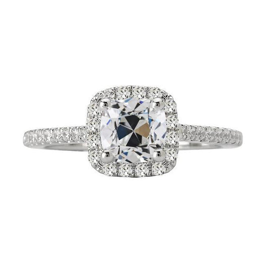 natural round diamond 6ct ring front view