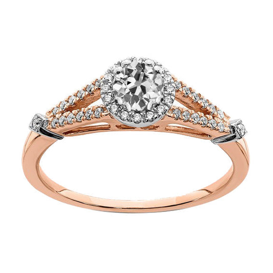 natural round diamond 3ct ring front view