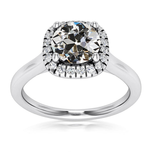 natural round diamond 5.75ct ring front view