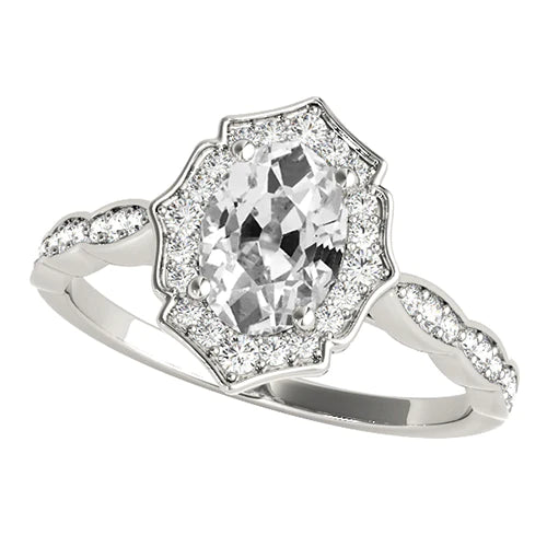 natural round diamond 5ct ring front view