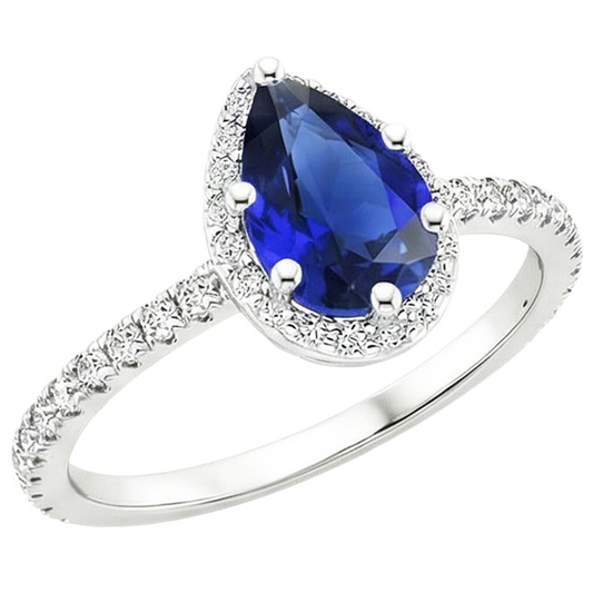 natural round sapphire 4.75ct ring close up detail