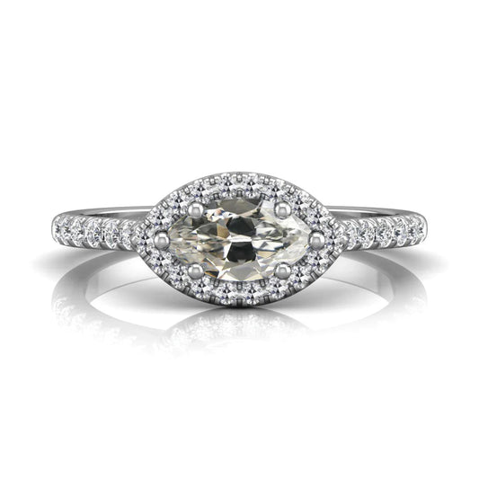 natural round diamond 4ct ring front view