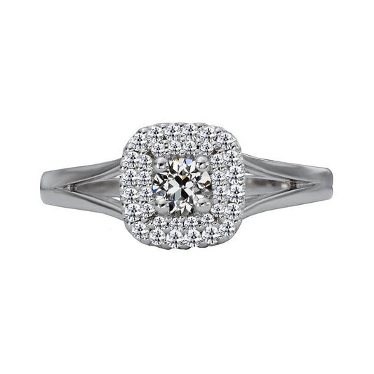natural round diamond 3ct ring front view