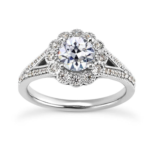 natural round diamond 4.50ct ring front view