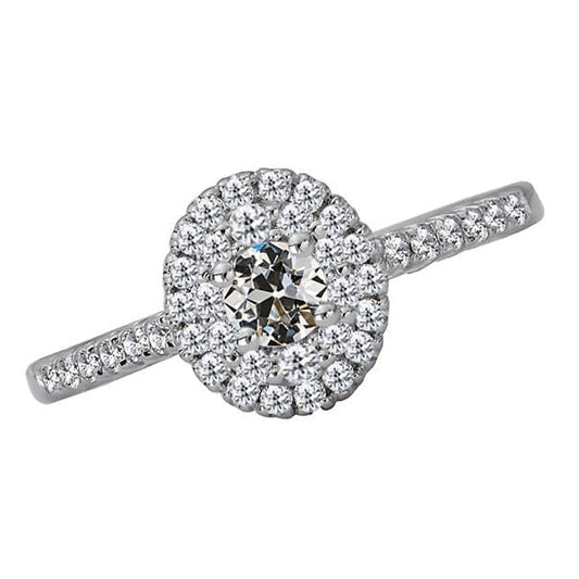 natural round diamond 4ct ring front view