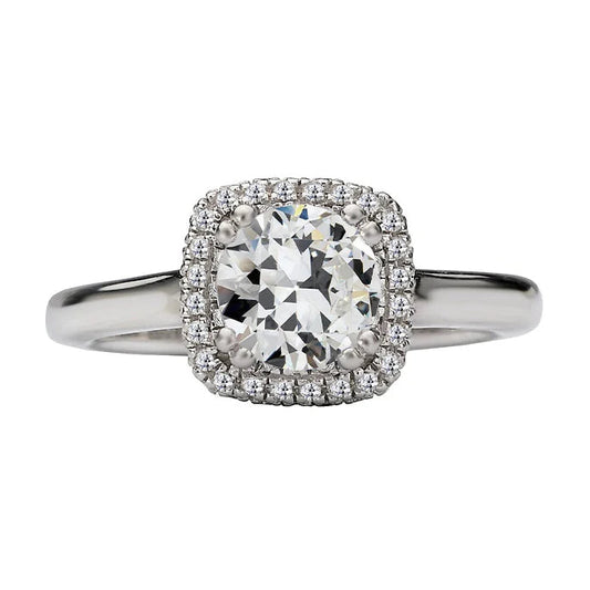 natural round diamond 4ct ring front view