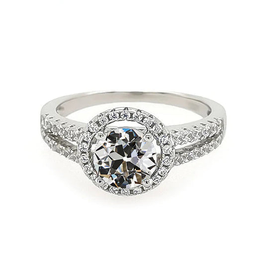 natural round diamond 4.50ct ring front view