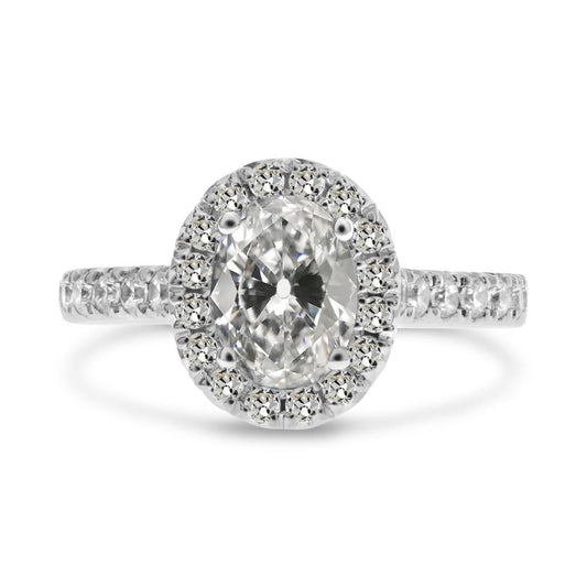 natural round diamond 6.50ct ring front view