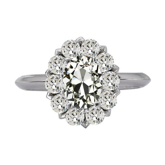 natural round diamond 9ct ring front view