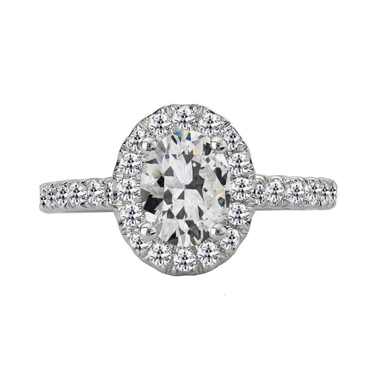 natural round diamond 4.50ct ring front view