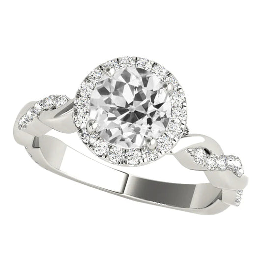 natural round diamond 4.25ct ring front view