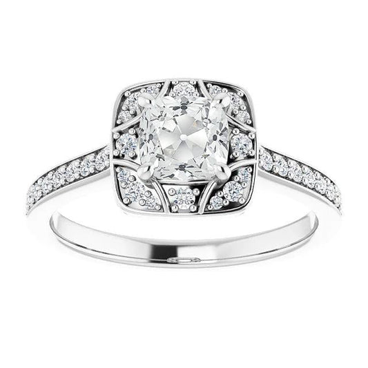 natural round diamond 5.50ct ring front view