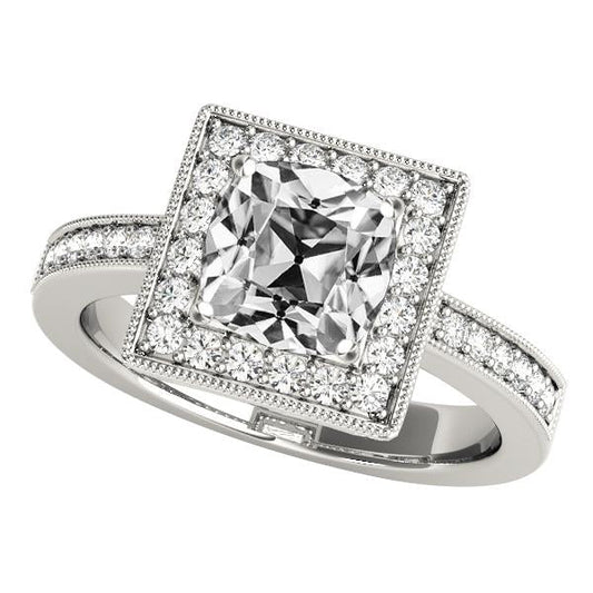 natural round diamond 7.50ct ring front view