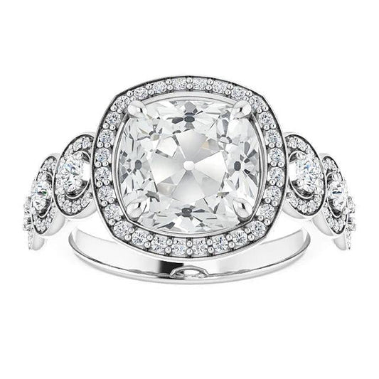 natural round diamond 11.75ct ring front view