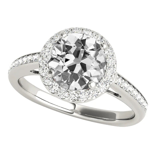 natural round diamond 4.75ct ring front view