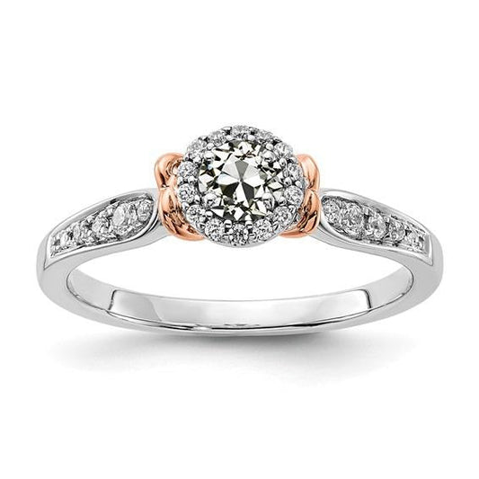 natural round diamond 2.50ct ring front view