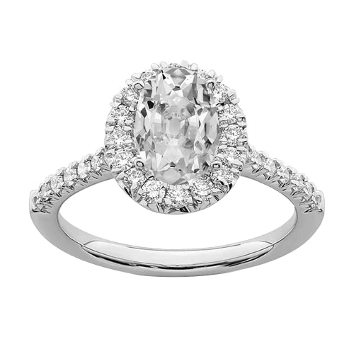 natural round diamond 4ct ring front view