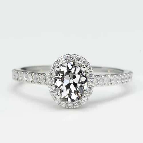 natural round diamond 3.50ct ring front view