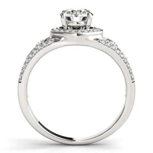 natural round diamond 1.75ct ring side angle