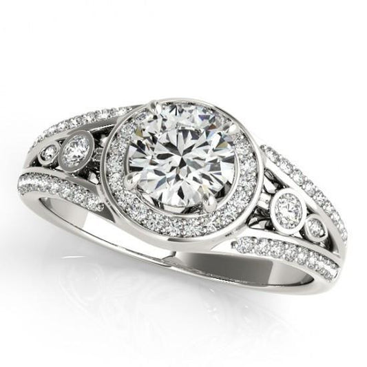natural round diamond 1.75ct ring front view