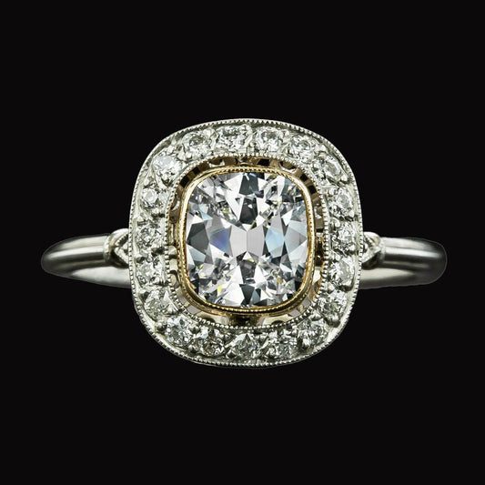 natural round diamond 4.50ct ring front view