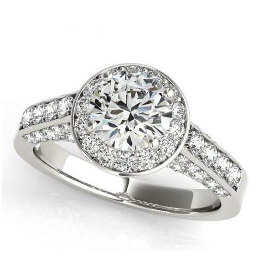natural round diamond 1.75ct ring front view