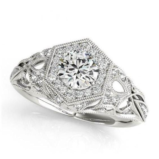 natural round diamond 1.50ct ring front view