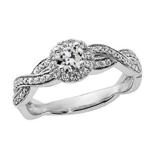 Halo Round Natural Old Cut Diamond Ring Twisted Shank Gold 2.50 Carats