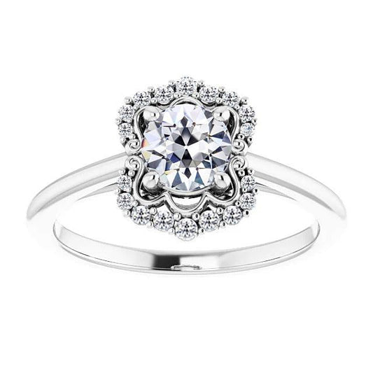 natural round diamond 3.50ct ring front view