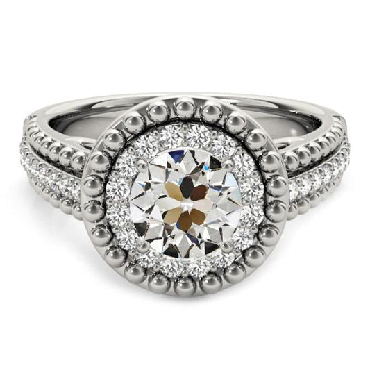 natural round diamond 4.50ct ring front view