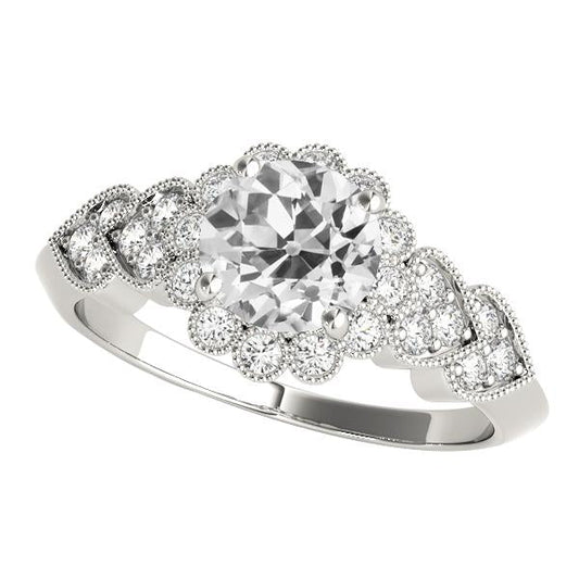 natural round diamond 4.50ct ring front view