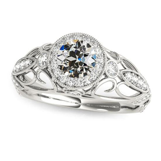 natural round diamond 3.50ct ring front view