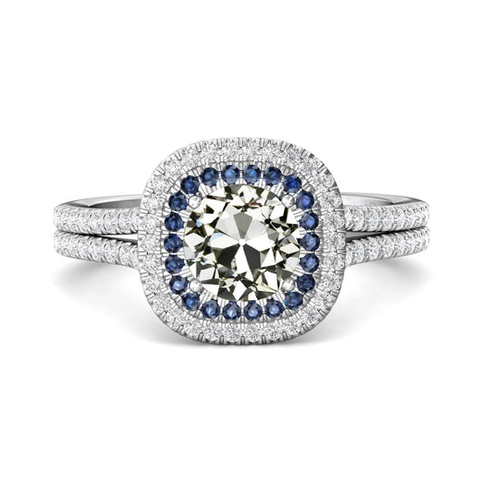 natural round diamond 6ct ring front view