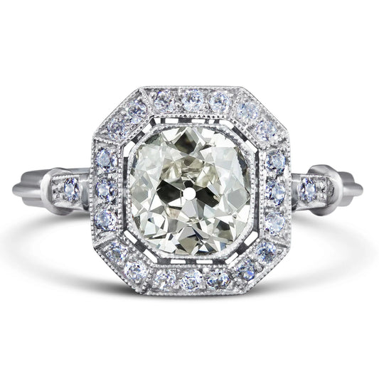 natural round diamond 4.75ct ring front view