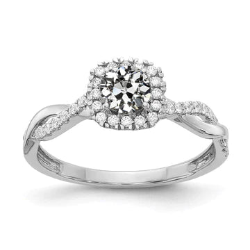 natural round diamond 2.50ct ring front view