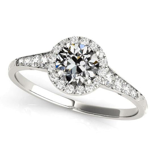 natural round diamond 4ct ring front view